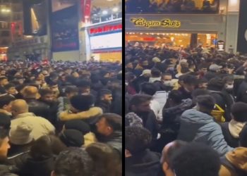 İstiklal Caddesi’ndeki görüntüler 2022 yılbaşından